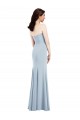 Sleeveless Light Sky Blue Low Back Trumpet V-Neck Bridesmaid Dress / Evening Dress Maidstone