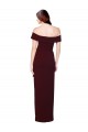 Sleeveless Burgundy Gold Low Back Mermaid Off the Shoulder Formal Evening Gown / Prom Dress / Bridesmaid Dress Maidstone