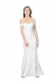 Sleeveless Ivory Low Back Mermaid Off the Shoulder Formal Dress / Bridesmaid Dress Maidstone