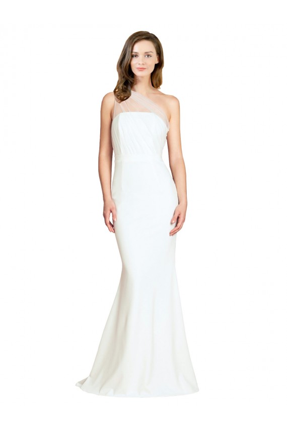 Sleeveless Ivory Mermaid One Shoulder Formal Evening Gown / Bridesmaid Dress Maidstone