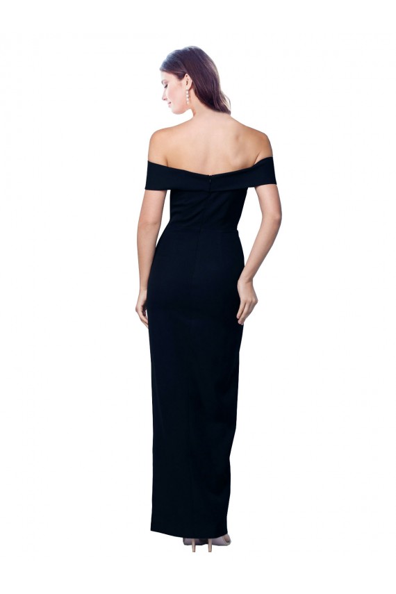Sleeveless Black Mermaid Off the Shoulder Formal Dress / Bridesmaid Dress Maidstone