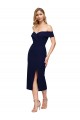 Sleeveless Dark Navy Mermaid Stretch Crepe Off the Shoulder Formal Evening Gown / Prom Dress / Bridesmaid Dress Maidstone