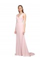 Sleeveless Pink V-Back A-Line V-Neck Black Tie Evening Dress / Prom Dress / Bridesmaid Dress Maidstone