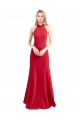 Sleeveless Red Open Back A-Line Halter Neck Formal Evening Gown / Prom Dress / Bridesmaid Dress Maidstone