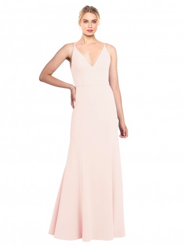 Sleeveless Pink V-Back A-Line V-Neck Formal Evening Gown / Prom Dress / Bridesmaid Dress Maidstone