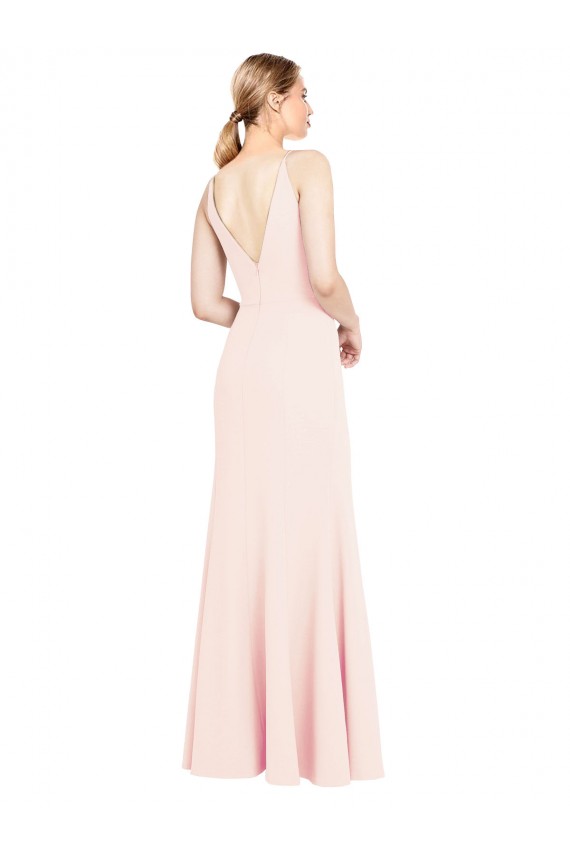 Sleeveless Pink V-Back A-Line V-Neck Formal Evening Gown / Prom Dress / Bridesmaid Dress Maidstone