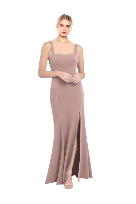 Sleeveless Dusty Pink Mermaid Square Neck Prom Dress / Bridesmaid Dress Maidstone