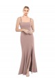 Sleeveless Dusty Pink Mermaid Square Neck Prom Dress / Bridesmaid Dress Maidstone
