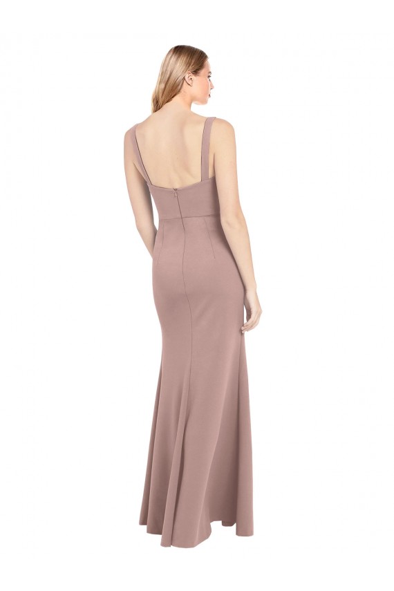 Sleeveless Dusty Pink Mermaid Square Neck Prom Dress / Bridesmaid Dress Maidstone