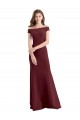 Sleeveless Burgundy Gold Sheath Off the Shoulder Prom Dress / Bridesmaid Dress Maidstone