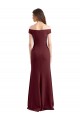 Sleeveless Burgundy Gold Sheath Off the Shoulder Prom Dress / Bridesmaid Dress Maidstone