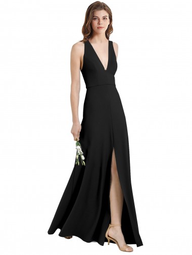 Sleeveless Black Sheath Halter Neck Formal Evening Gown / Prom Dress / Bridesmaid Dress Maidstone