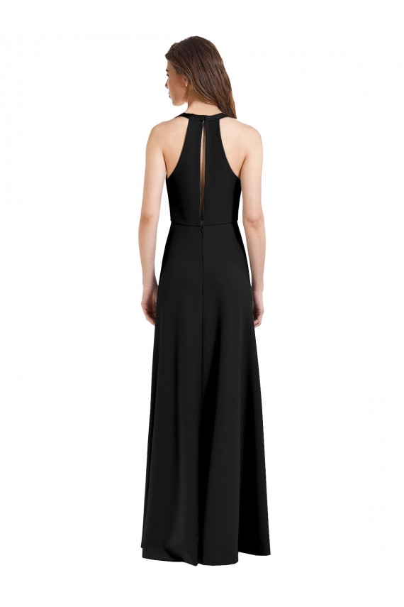 Sleeveless Black Sheath Halter Neck Formal Evening Gown / Prom Dress / Bridesmaid Dress Maidstone