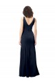 Sleeveless Dark Navy V-Back A-Line V-Neck Formal Dress / Bridesmaid Dress Maidstone