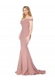 Sleeveless Dusty Pink Mermaid Off the Shoulder Formal Evening Gown / Prom Dress / Bridesmaid Dress Maidstone