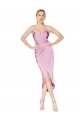Sleeveless Orchid Mermaid Spaghetti Straps High Low Evening Gown / Prom Dress / Bridesmaid Dress Maidstone