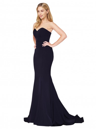 Sleeveless Dark Navy Mermaid Sweetheart Formal Evening Gown / Prom Dress / Bridesmaid Dress Maidstone