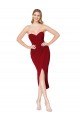 Sleeveless Burgundy Mermaid Sweetheart High Low Evening Gown / Prom Dress / Bridesmaid Dress Maidstone