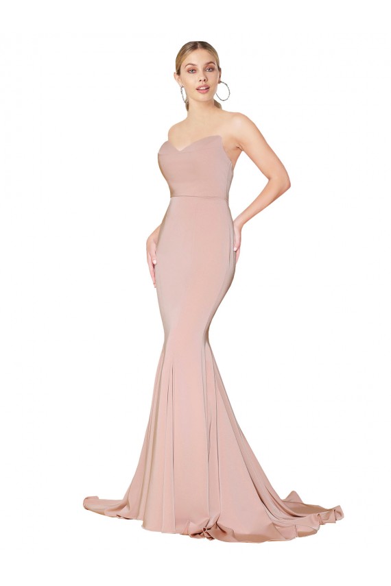 Sleeveless Mauve Low Back Mermaid Sweetheart Formal Dress / Bridesmaid Dress Maidstone
