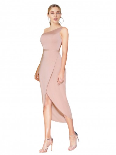 Sleeveless Mauve Mermaid One Shoulder Formal Dress / Bridesmaid Dress Maidstone