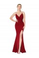 Sleeveless Burgundy V-Back Mermaid High Neck Formal Evening Gown / Prom Dress / Bridesmaid Dress Maidstone