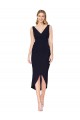 Sleeveless Dark Navy Mermaid V-Neck High Low Evening Gown / Prom Dress / Bridesmaid Dress Maidstone