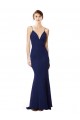 Sleeveless Navy Blue Open Back Mermaid Spaghetti Straps Formal Dress / Bridesmaid Dress Maidstone