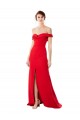 Sleeveless Red A-Line Off the Shoulder Bridesmaid Dress / Evening Dress Maidstone