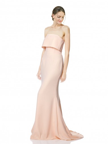 Sleeveless Nude Mermaid Strapless Black Tie Evening Gown / Prom Dress / Bridesmaid Dress Maidstone