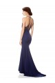 Sleeveless Navy Blue Mermaid Halter Neck Bridesmaid Dress / Formal Dress Maidstone
