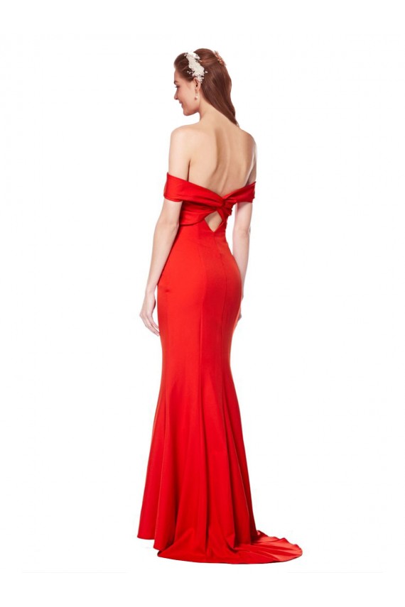 Sleeveless Red Mermaid Off the Shoulder Bridesmaid Dress / Formal Dress Maidstone