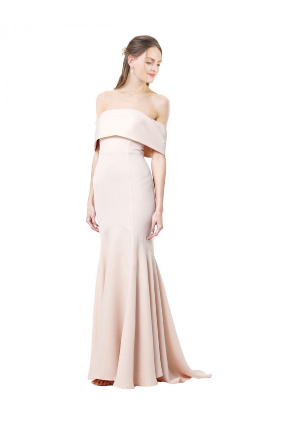 Sleeveless Nude Mermaid Off the Shoulder Formal Evening Gown / Prom Dress / Bridesmaid Dress Maidstone