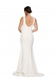Sleeveless Ivory Low Back Sheath Square Neck Semi Formal Evening Dress / Prom Dress / Bridesmaid Dress Maidstone