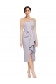 Sleeveless Arctic Lilac Low Back Sheath Strapless High Low Evening Gown / Prom Dress / Bridesmaid Dress Maidstone