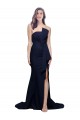 Sleeveless Dark Navy Low Back Sheath Strapless Semi Formal Evening Dress / Prom Dress / Bridesmaid Dress Maidstone
