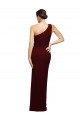 Sleeveless Burgundy Gold Sheath One Shoulder Black Tie Evening Gown / Prom Dress / Bridesmaid Dress Maidstone