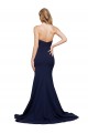Sleeveless Dark Navy Low Back A-Line Sweetheart Formal Evening Gown / Prom Dress / Bridesmaid Dress Maidstone