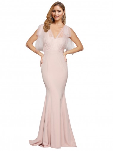 Sleeveless Mauve Low Back Sheath Sweetheart Formal Dress / Bridesmaid Dress Maidstone