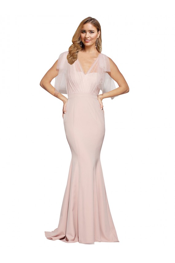 Sleeveless Mauve Low Back Sheath Sweetheart Formal Dress / Bridesmaid Dress Maidstone