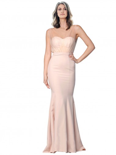 Sleeveless Nude Low Back Sheath Sweetheart Formal Evening Gown / Prom Dress / Bridesmaid Dress Maidstone