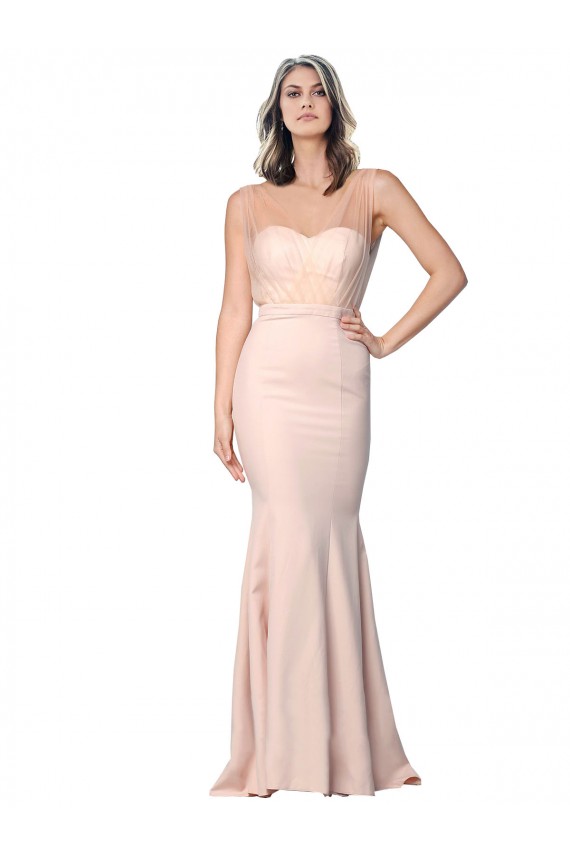 Sleeveless Nude Low Back Sheath Sweetheart Formal Evening Gown / Prom Dress / Bridesmaid Dress Maidstone