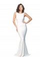 Sleeveless Ivory Low Back Sheath High Neck Formal Evening Gown / Prom Dress / Bridesmaid Dress Maidstone