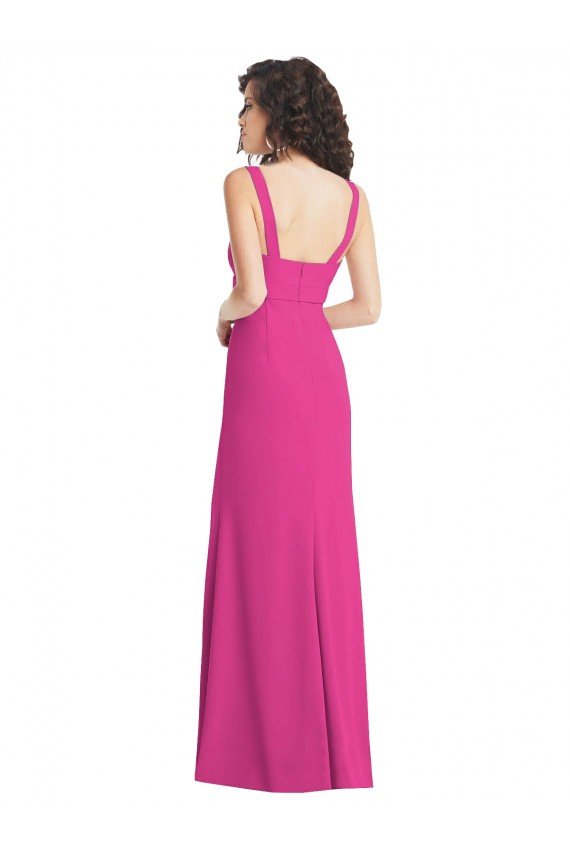 Sleeveless Fuchsia Low Back Trumpet Square Neck Semi Formal Evening Dress / Prom Dress / Bridesmaid Dress Maidstone