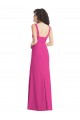 Sleeveless Fuchsia Low Back Trumpet Square Neck Semi Formal Evening Dress / Prom Dress / Bridesmaid Dress Maidstone