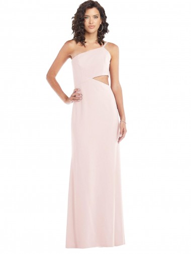 Sleeveless Pink Trumpet One Shoulder Formal Evening Gown / Prom Dress / Bridesmaid Dress Maidstone