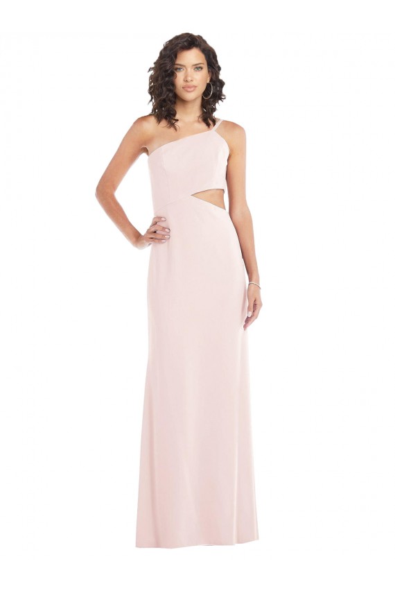 Sleeveless Pink Trumpet One Shoulder Formal Evening Gown / Prom Dress / Bridesmaid Dress Maidstone