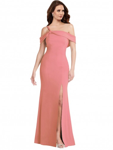 Sleeveless Hot Pink Low Back Trumpet One Shoulder Semi Formal Evening Dress / Prom Dress / Bridesmaid Dress Maidstone