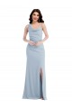 Sleeveless Light Sky Blue Trumpet One Shoulder Formal Dress / Bridesmaid Dress Maidstone
