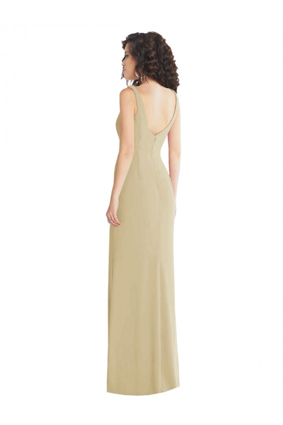 Sleeveless Champagne Low Back Trumpet Square Neck Formal Evening Gown / Prom Dress / Bridesmaid Dress Maidstone