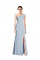 Sleeveless Light Sky Blue Trumpet Off the Shoulder Formal Evening Gown / Prom Dress / Bridesmaid Dress Maidstone